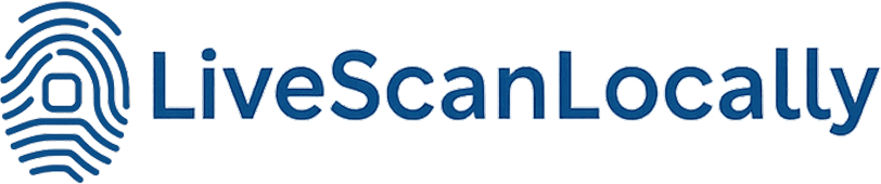 LiveScanLocally logo with fingerprint design