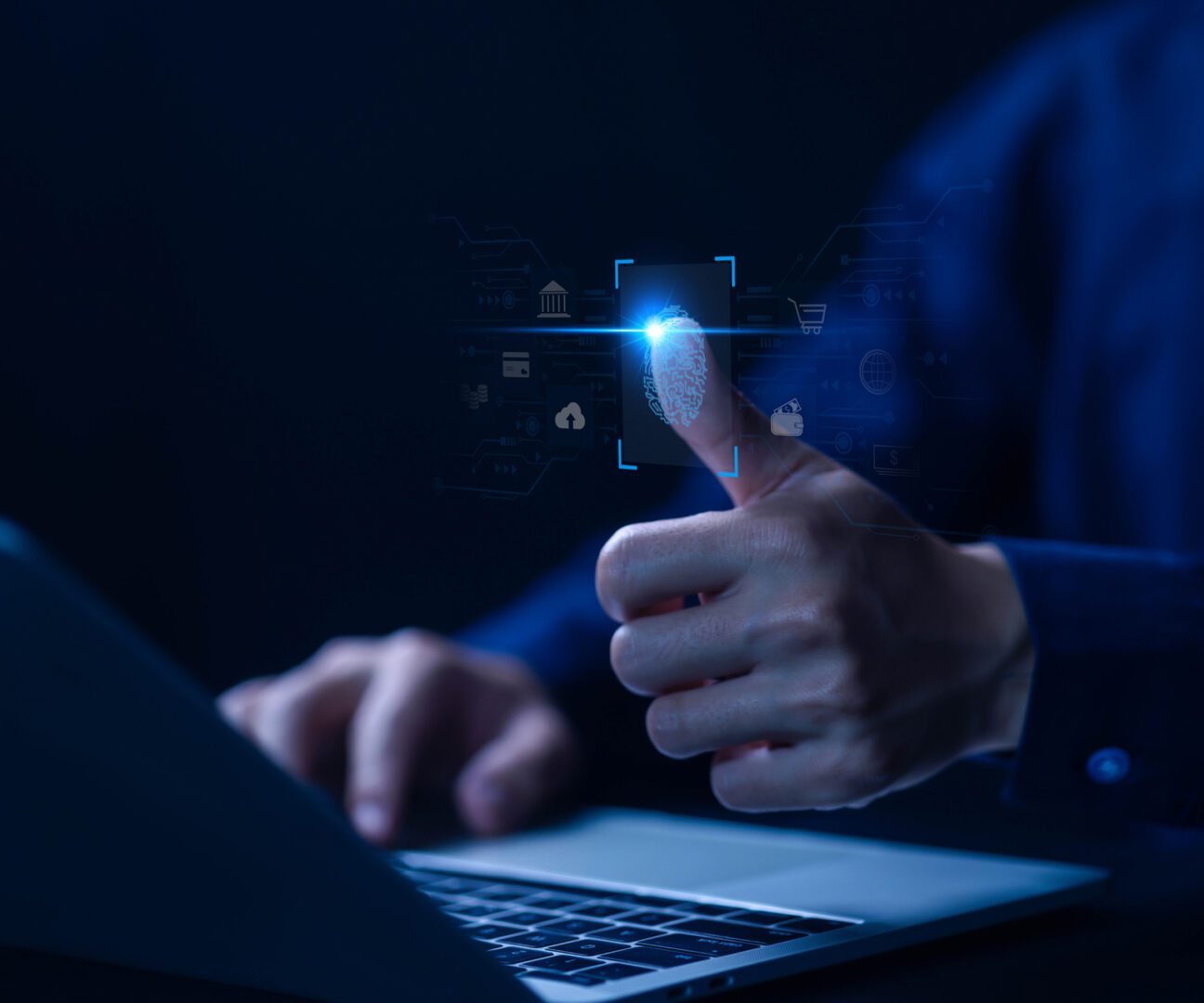 Digital security authentication with fingerprint